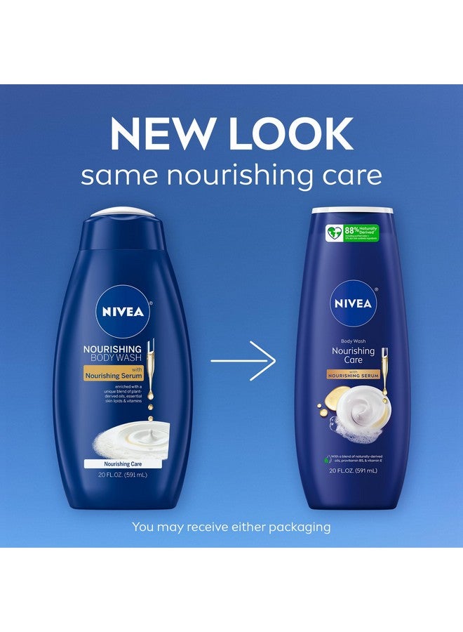 NIVEA Nourishing Care Body Wash with Nourishing Serum, 20 Fl Oz - Image 2