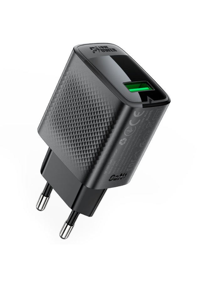 أسيفاست acefast شاحن حائط سريع الشحن A90 QC18W GaN (1xUSB-A) EU - Image 1