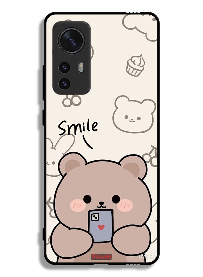 Tolwak Xiaomi 12 Protective Case Cover Smile Bear Art - Image 2