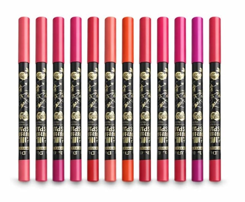 Multi Color Lip Liner Set - Professional Set 12 Colors Long Lasting - Imported Product - Image 1