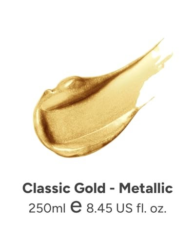 JusArt Acrylic Paint Metallic Gold Tubes250ml 845ozNonToxic Rich Pigment Craft Paints for Canvas Painting Wood Fabric Stone Ceramics Art Supplies for Artists Adults - Image 3