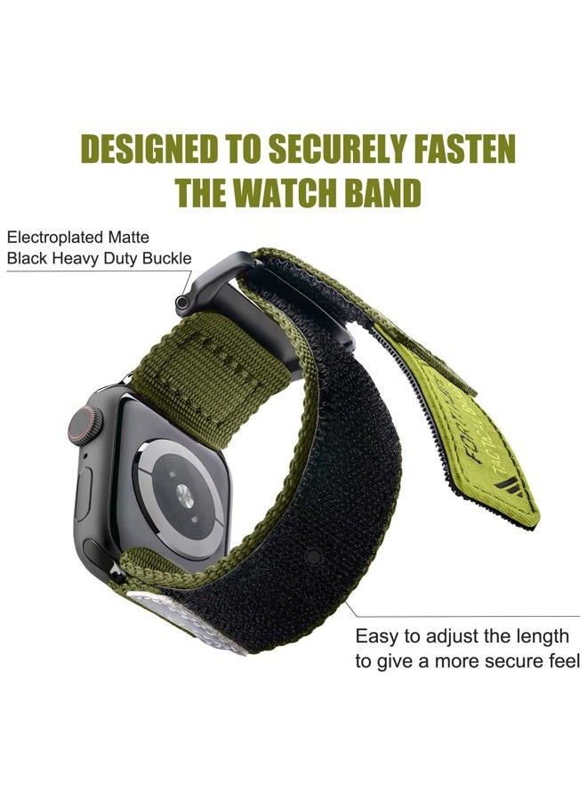 Ritche Nylon Rugged Apple Watch Band, Black, 42mm - Image 4