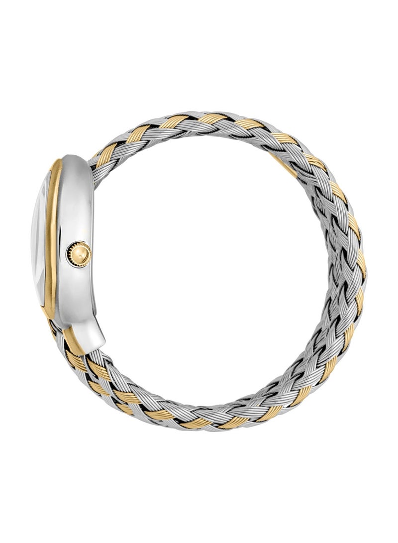 Just Cavalli Women’s Analog Quartz Silver & Gold Stainless Steel Watch JC1L264M0055 - Image 2