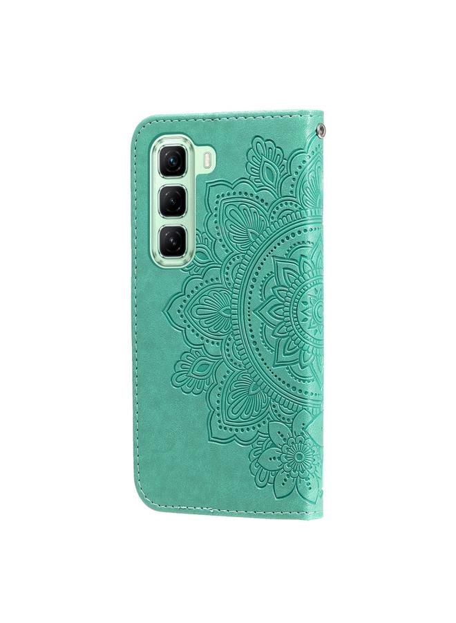 S-TOP Case For Infinix Hot 50 5G Seven-petal Flowers Embossing Leather Phone Case - Image 3