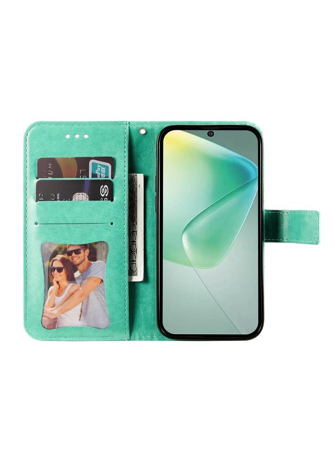 S-TOP Case For Infinix Hot 50 5G Seven-petal Flowers Embossing Leather Phone Case - Image 4