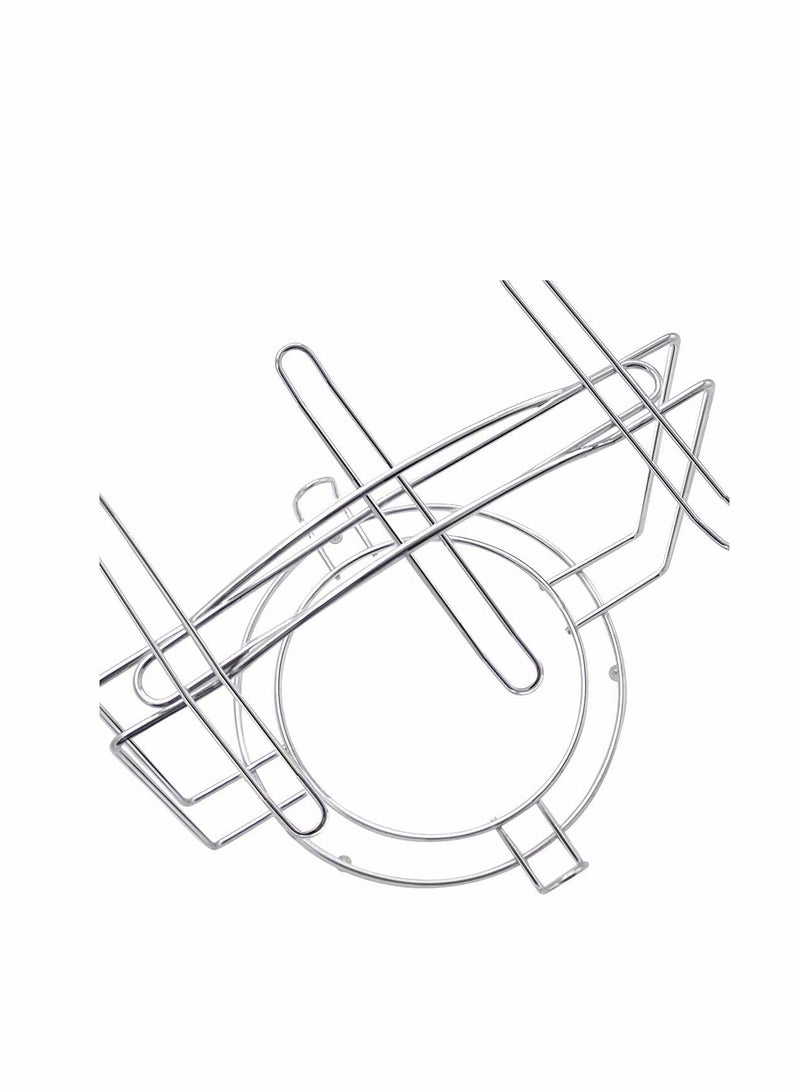 KASTWAVE Coffee Cup Holder, Stainless Steel Cup Holder, Display And Organizer Cup Plate Organizer, Creative Kitchenware Storage Cup Holder For Kitchen Counter, Cabinet, Table (6 Cups 6 Plates, Silver) - Image 5