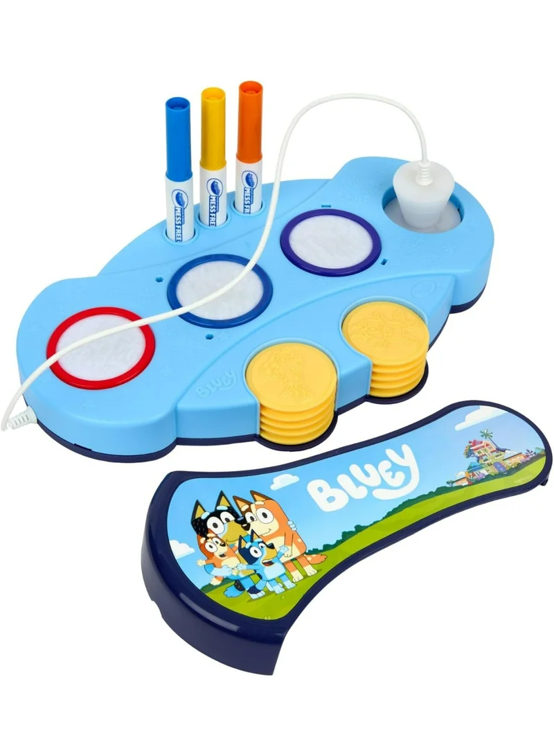 Crayola Crayola Color Wonder Mess Free Light-Up Stamper Bluey Set – 10 Stamps, 3 Ink Pads, 18 Activity Pages & Markers | No-Mess Coloring Kit with Light-Up Stamper | Safe, Non-Toxic Gift for Kids Ages 3+