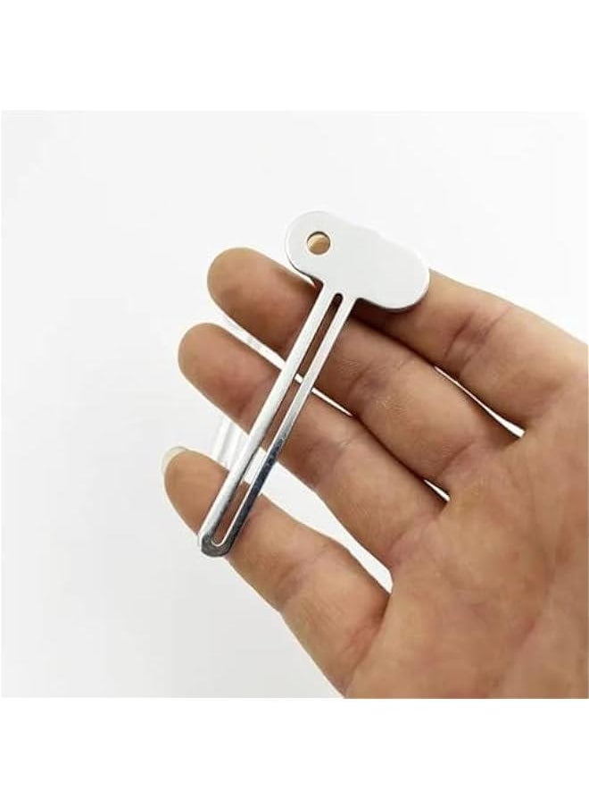 OCTOBER 3 Inch Toothpaste Squeezer,4 Pieces Toothpaste Roller Presser Keys,Metal Tube Squeezing Gel Extruder Rolling Aids for Bathroom  - Image 2