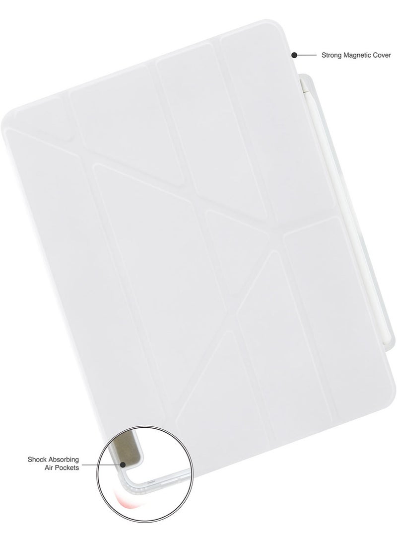 Pipetto Origami No3 Pencil Case for Apple iPad Pro 13 inch Case (2024) M4 Smart Cover with 5 in 1 Stand - White - Image 4
