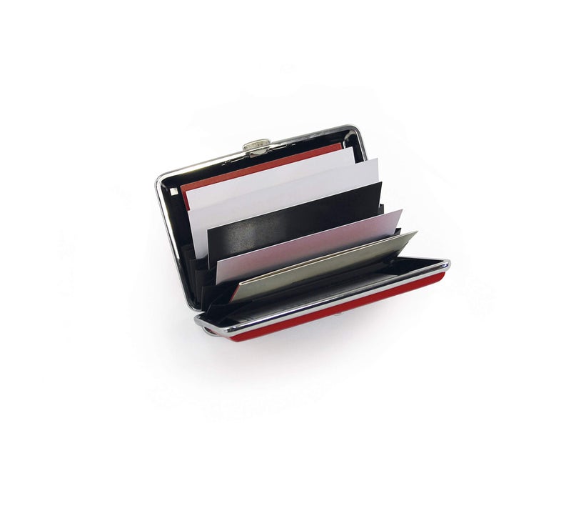 BRISA VW Collection - Volkswagen Metal Business Card Holder Case Etui with T1 Bus Design (Unisex Adult, Cream & Blue) - Image 3