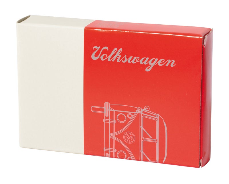 BRISA VW Collection - Volkswagen Metal Business Card Holder Case Etui with T1 Bus Design (Unisex Adult, Cream & Blue) - Image 4