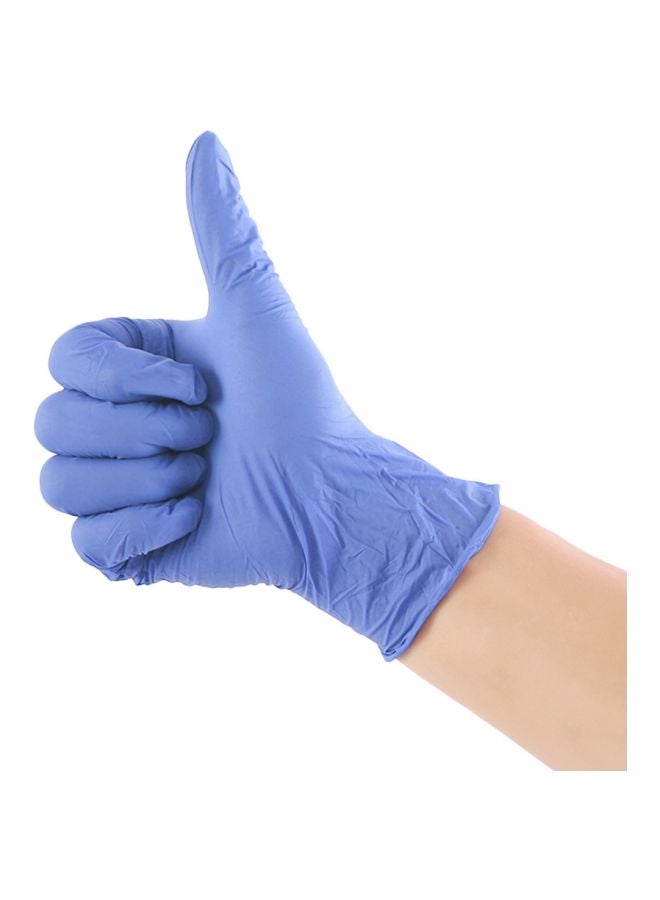 NIBEMINENT 50-Piece Latex Disposable Gloves Purple XL - Image 2
