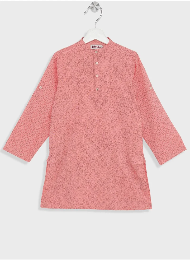 Fabindia Kids Printed Long Kurta