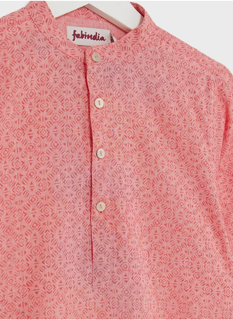 Fabindia Kids Printed Long Kurta
