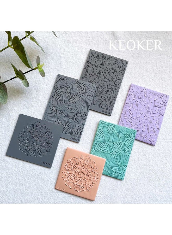 Keoker Polymer Clay Texture Sheets, Clay Texture Mat for Making Earrings Jewerly, Polymer Clay Earrings Tools (All-3 pcs)  - Image 3