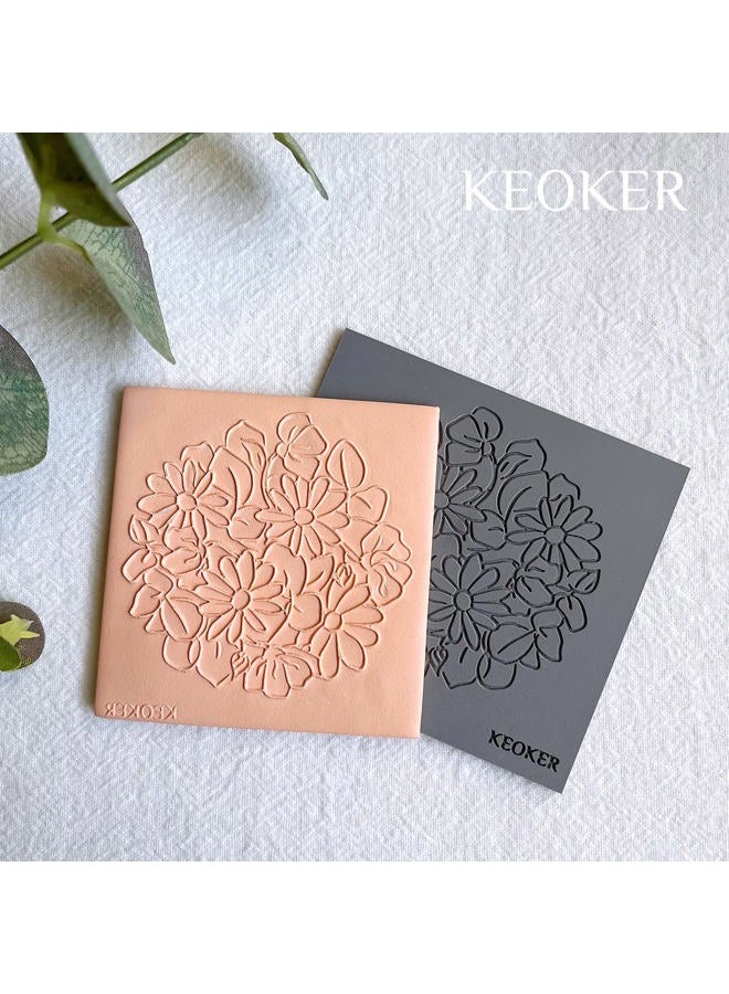 Keoker Polymer Clay Texture Sheets, Clay Texture Mat for Making Earrings Jewerly, Polymer Clay Earrings Tools (All-3 pcs)  - Image 5