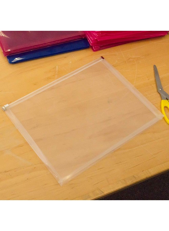 JAM PAPER Plastic Envelopes with Zip Closure - Letter Booklet - 9 3/4 x 13 - Clear - 12/Pack - Image 5
