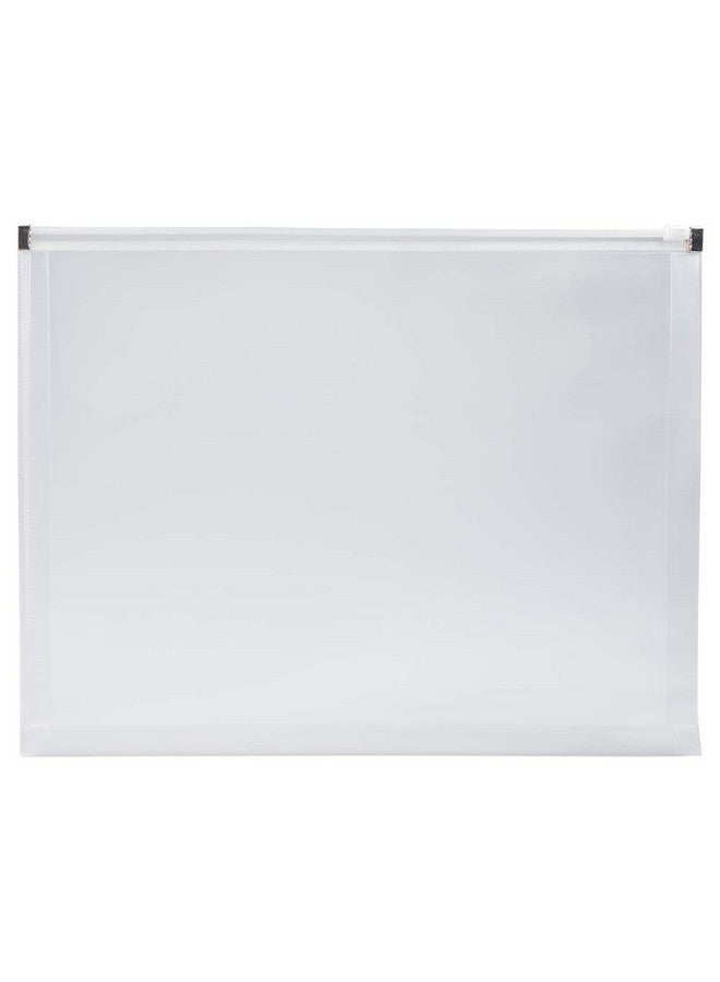 JAM PAPER Plastic Envelopes with Zip Closure - Letter Booklet - 9 3/4 x 13 - Clear - 12/Pack - Image 1