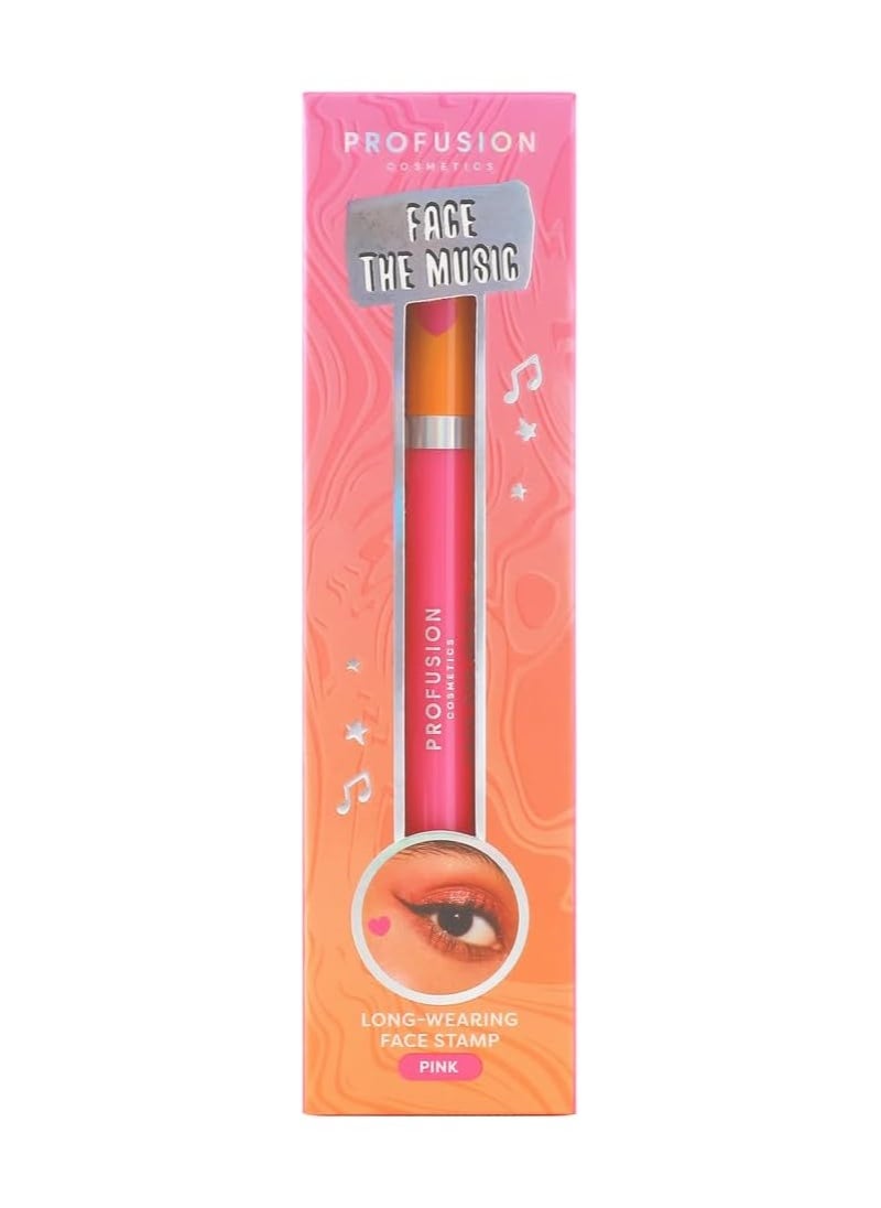 profusion - Cosmetics Its a Vibe The Music Face Stamp Long wearing and quick dry formula Colored stamp in Star and Heart and Music Note Styles for Attractive Looks - Image 1