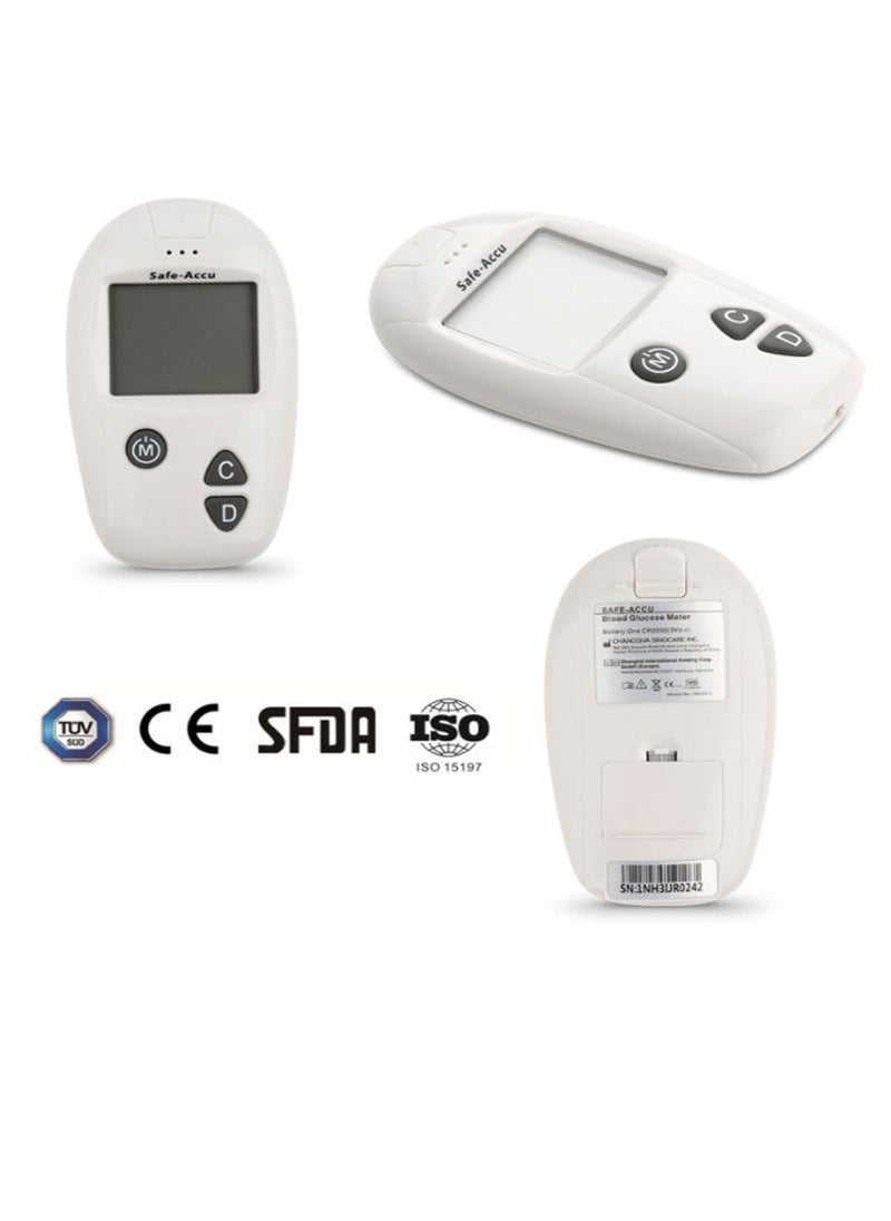 Blood Glucose Monitoring System With 50 Test Strips And Lancets