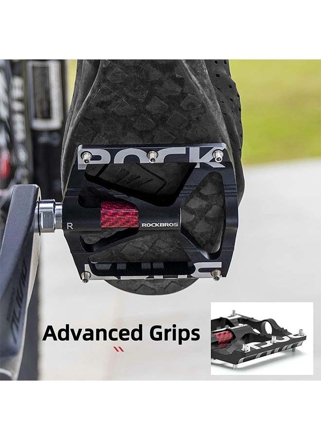 Rockbros ROCKBROS Mountain Bike Pedals MTB Pedals CNC Non-Slip Lightweight Aluminum Alloy Bicycle Pedals Sealed Bearings Bicycle Platform Pedals 9/16" BMX Road Bike Pedal  - Image 5