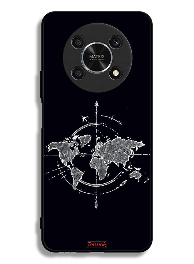 Tolwak Honor X9 5G Protective Case Cover Compass Art - Image 2