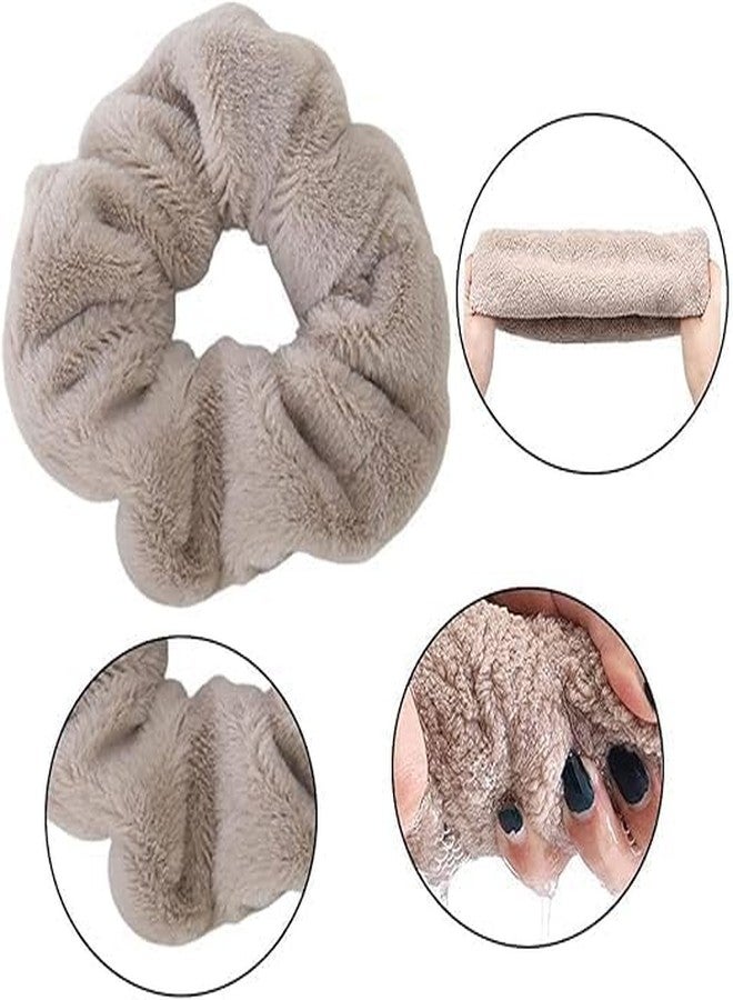 KLIVE Soft Quick Dry Hair Scrunchies for Women with Thick Long Hair, Absorbent Ponytail Holders for Wet Hair After Bath Or Gym, Large Fabric Hair Bands, Multicolor Stylish Hair Accessories 6 PCS - Image 4