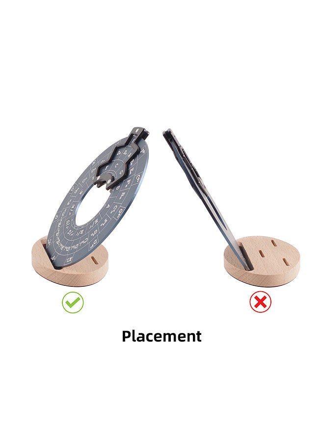 Generic Circle of Fifths Aluminum Alloy Wheel Melody Tool Music Theory Plate Learning Tool Chord Series Table Melody Tool Fifth Degree Circle Staff Learning Tool with Anti-slip Base - Image 5