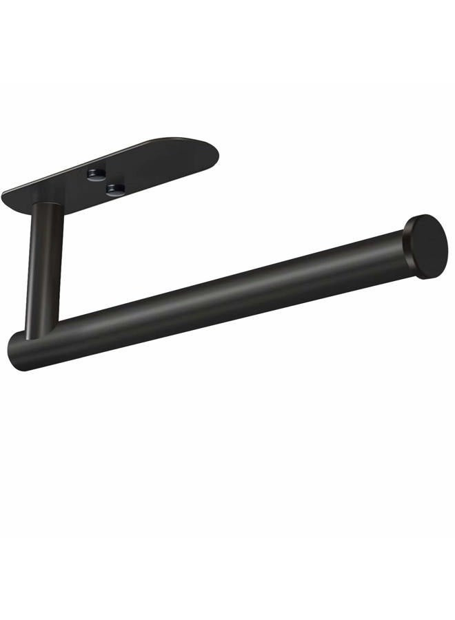 VAEHOLD Adhesive Paper Towel Holder Under Cabinet Wall Mount for Kitchen Paper Towel, Black Paper Towel Roll Holder Stick to Wall, SUS304 Stainless Steel（Black） - Image 1