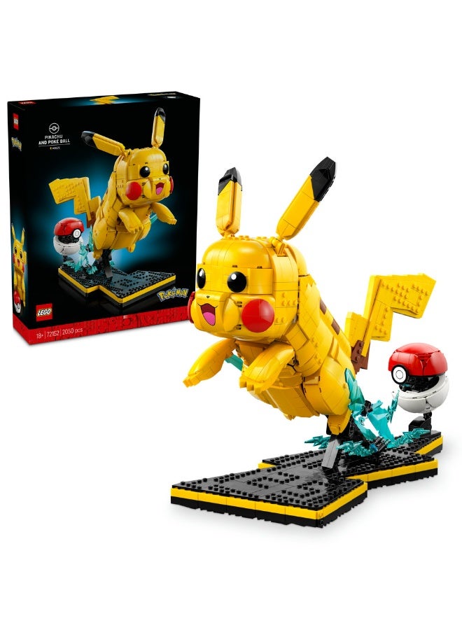 ليغو Pokémon بيكاتشو وكرة بوكي، نموذج لبناء شخصية بوكيمون للبالغين بعمر ١٨ سنة وأكثر (٢٠٥٠ قطعة) 72152 - Image 1