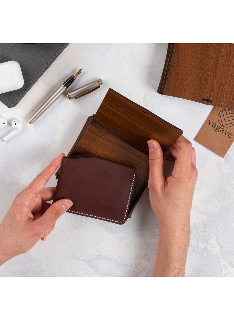 Vagave Italian Puueblo Leather Wallet Handmade Men's Wallet Card Holder  - Image 4