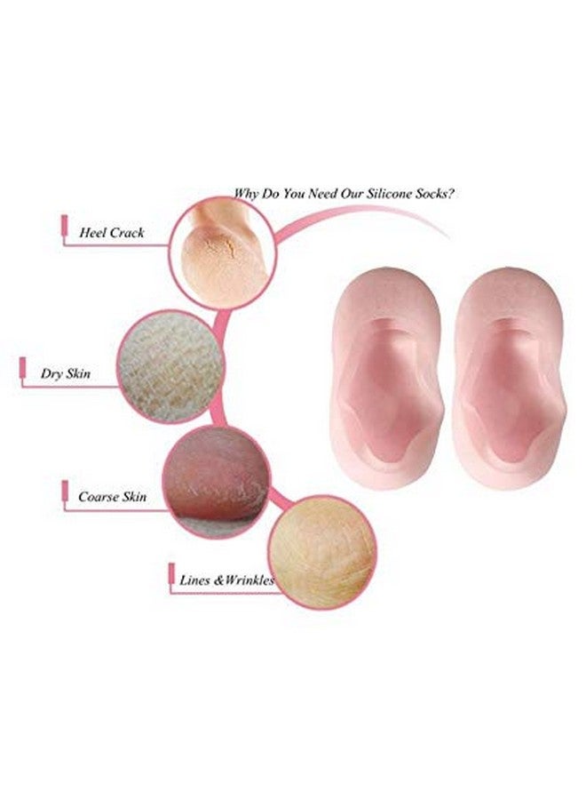 Clomana® Anti Crack Full Length Silicone Foot Protector Moisturizing Socks for Foot (Multi-color) - Image 4