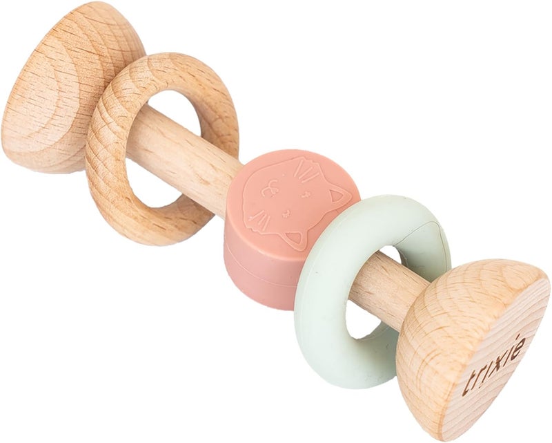 Trixie Wooden Silicone Rattle - Mrs. Cat