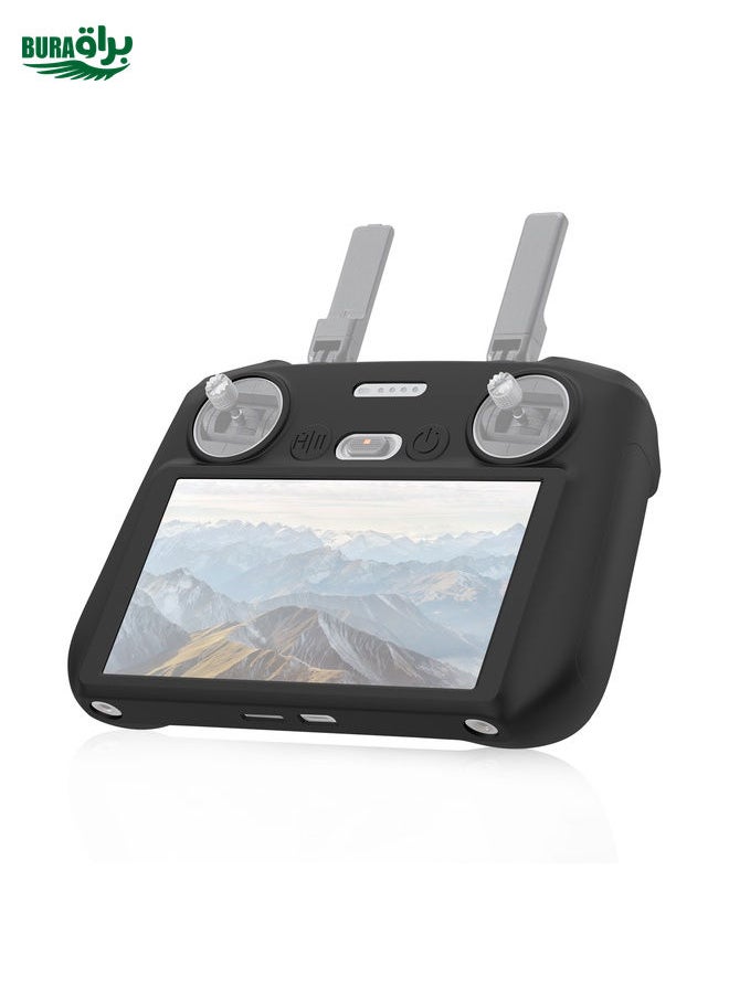 BURAQ For DJI Mini 4 Pro / Air 3 Remote Control / DJI RC 2 with Screen PULUZ Silicone Protective Case (Black)  - Image 3
