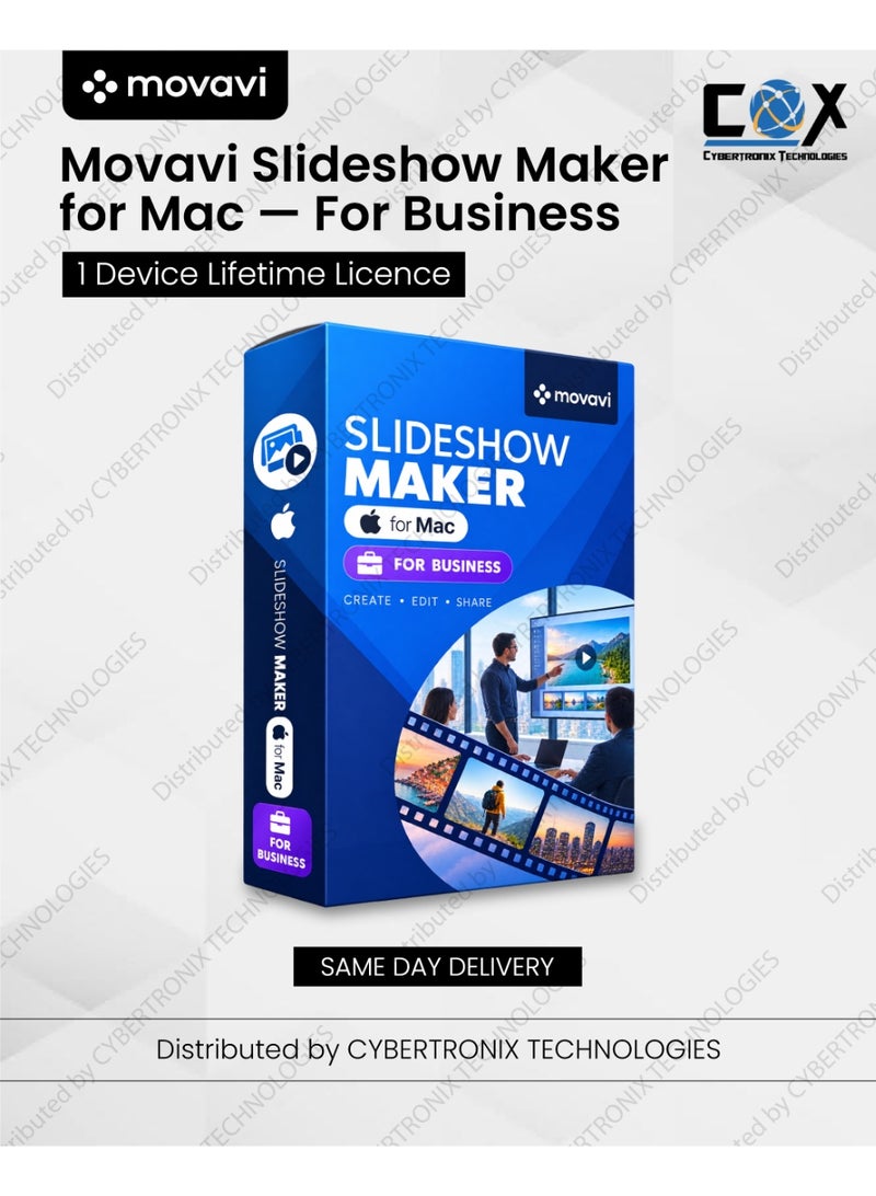 Movavi Slideshow Maker for Mac for Business | 1 Device for Lifetime | Digital License | Same Day Delivery