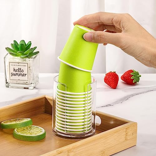 Tbestmax 3 Pack Bathroom Cup Dispenser 3 oz Countertop Storage Mouthwash Cups Holder, Plastic Small Disposable Paper Cup Holders for Bathroom Sink Counter - Image 4