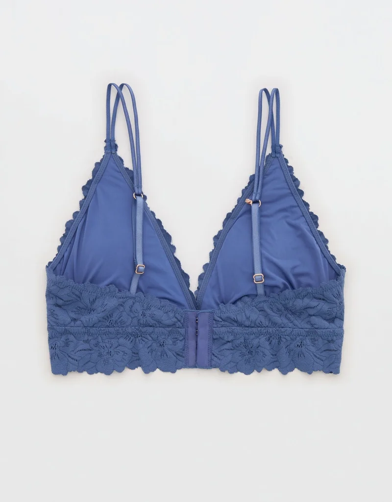 Aerie  Aerie Show Off Rosey Lace Padded Plunge Bralette for Women | Best Price UAE