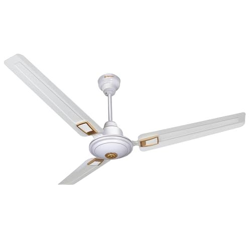 DIGISMART 1200 mm Ceiling Fan, BEE Approved One Star Rating 390 RPM High-Speed Air Delivery, 50W Copper Winding Motor, 3-Blade Large Sweep, Anti-Dust Coating, 2-Year Warranty (Deco White), - Image 1