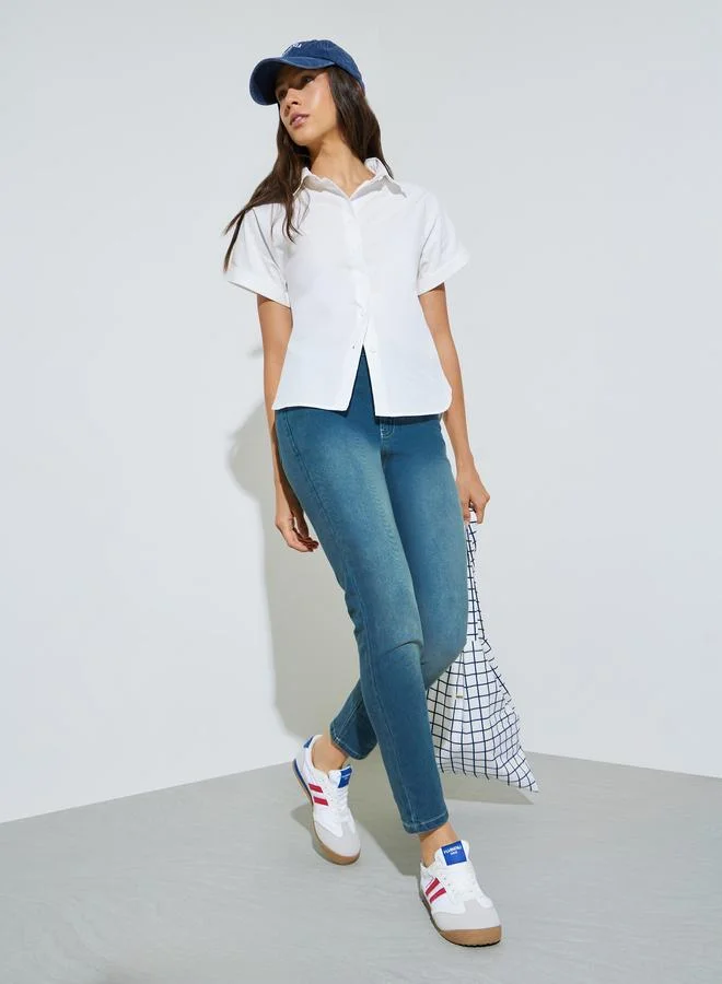 ستايلي Mid Rise Washed Ankle Length Slim Fit Jeans