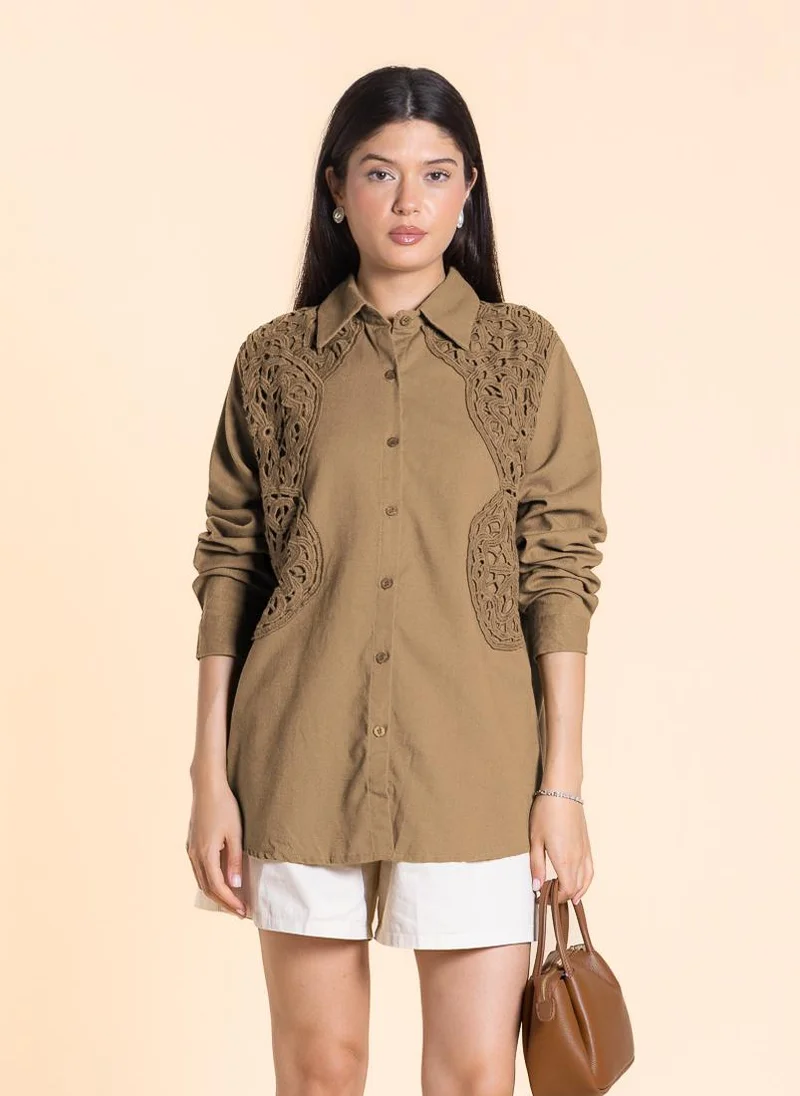 SHAPES DETAILED COMFORT COTTON SHIRT