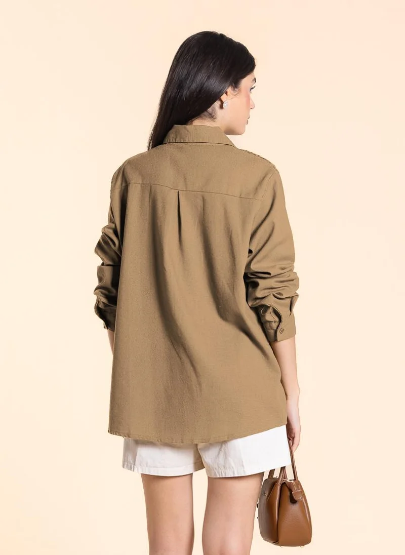 SHAPES DETAILED COMFORT COTTON SHIRT