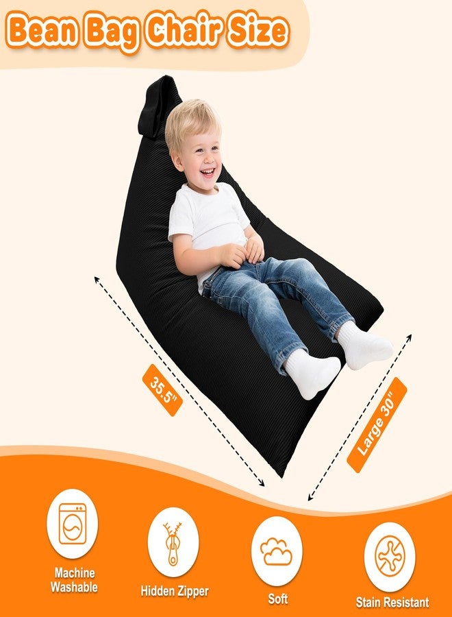 Lukeight Bean Bag Lounger Chair with Memory Foam for Kids Teens Adults, Bean Bag Sofa with Removable Cover, Cozy Beanbag Chair for Living Room, Lazy Sofa for Gaming and Reading, Large - Image 2
