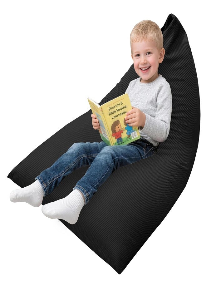 Lukeight Bean Bag Lounger Chair with Memory Foam for Kids Teens Adults, Bean Bag Sofa with Removable Cover, Cozy Beanbag Chair for Living Room, Lazy Sofa for Gaming and Reading, Large - Image 1