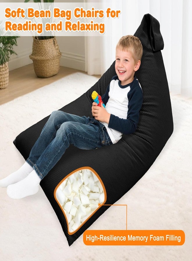 Lukeight Bean Bag Lounger Chair with Memory Foam for Kids Teens Adults, Bean Bag Sofa with Removable Cover, Cozy Beanbag Chair for Living Room, Lazy Sofa for Gaming and Reading, Large - Image 3
