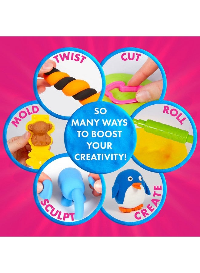Creative Kids دلو نشاط الطين الهوائي 15 لون زاهي و 5 أدوات تشكيل طين جاف للأطفال طين ناعم للتشكيل للأطفال مجموعة أدوات فنون الحرف هدية طين سحري للأطفال من عمر 6 سنوات وما فوق - Image 3