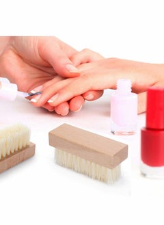 Excefore 4 PCS Nail Scrub Brush Wooden Non-Slip Hand Brush for Cleaning Fingernail Toe  - Image 2