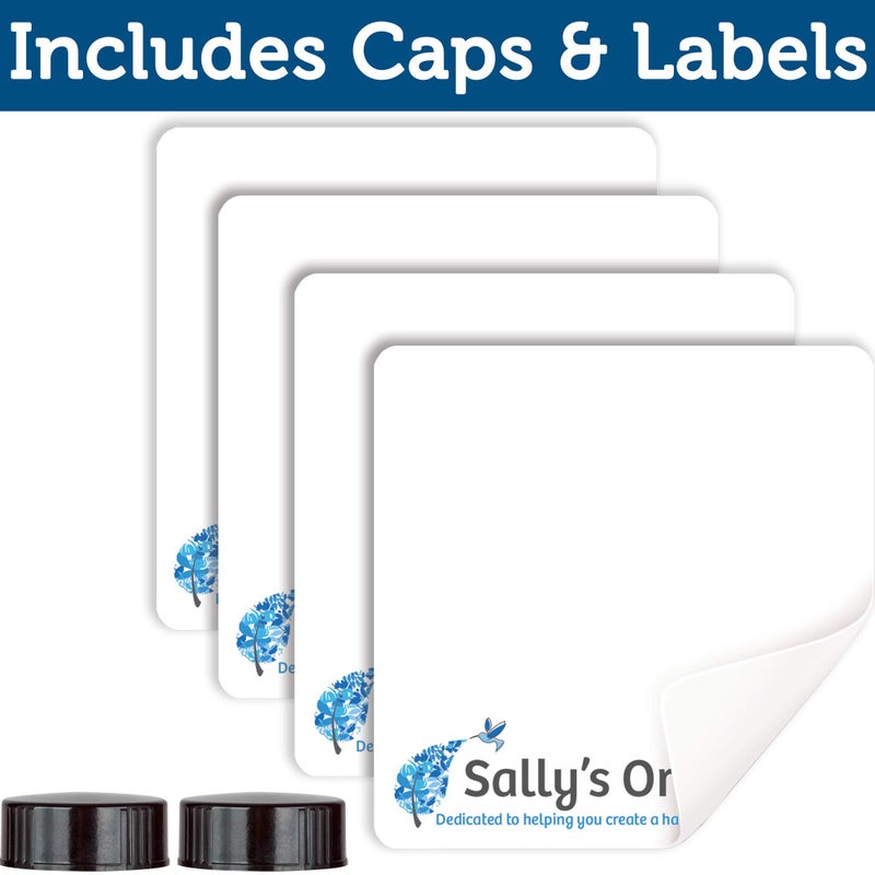 Sally's Organics Sallys Organics Empty Amber Glass Spray Bottles 2 Pack Large 16oz Refillable Bottle for is Great for Essential Oils Plants Cleaning Solutions Hair Durable Nozzle Fine MistStream Setting - Image 4