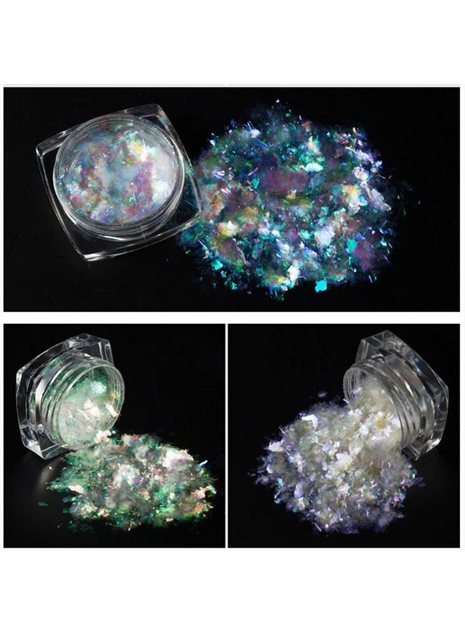 KUKA مجموعة من 6 برطمانات من رقائق الأظافر المتلألئة المتغيرة الألوان (متنوعة متغيرة الألوان) - Image 4