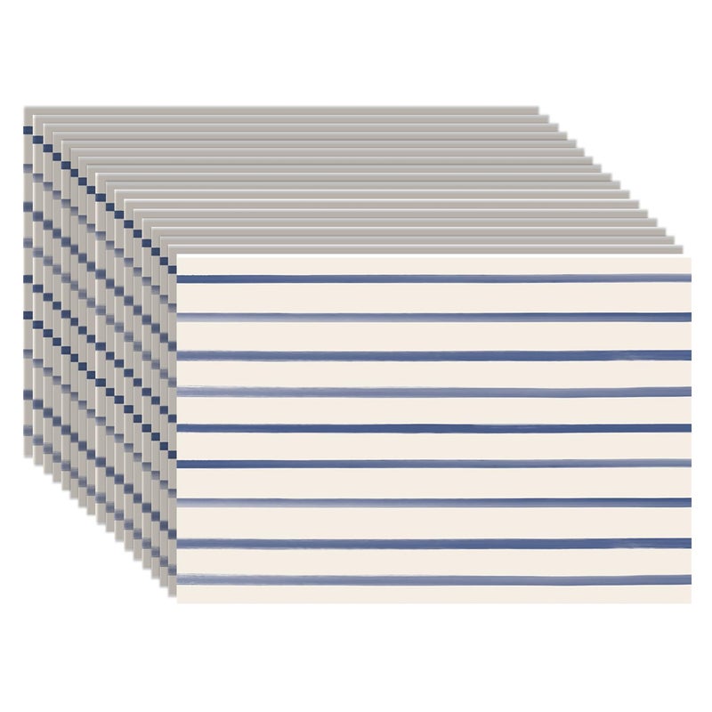 Hester & Cook Hester and Cook Disposable Paper Placemats for Dining Table - Navy Striped Square Place Mats for Parties - 18 Sheets Per Pad American Made - Image 2