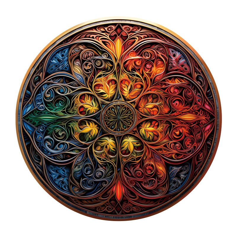 Artipuz Wooden Puzzles for Adults Color Dreamland Wood Jigsaw Puzzle for Adults Unique Shape Mandala Wooden Puzzle Wood Puzzles Adult Gifts for Family Wall Art Home Decor 375pcs 134 133in L - Image 3